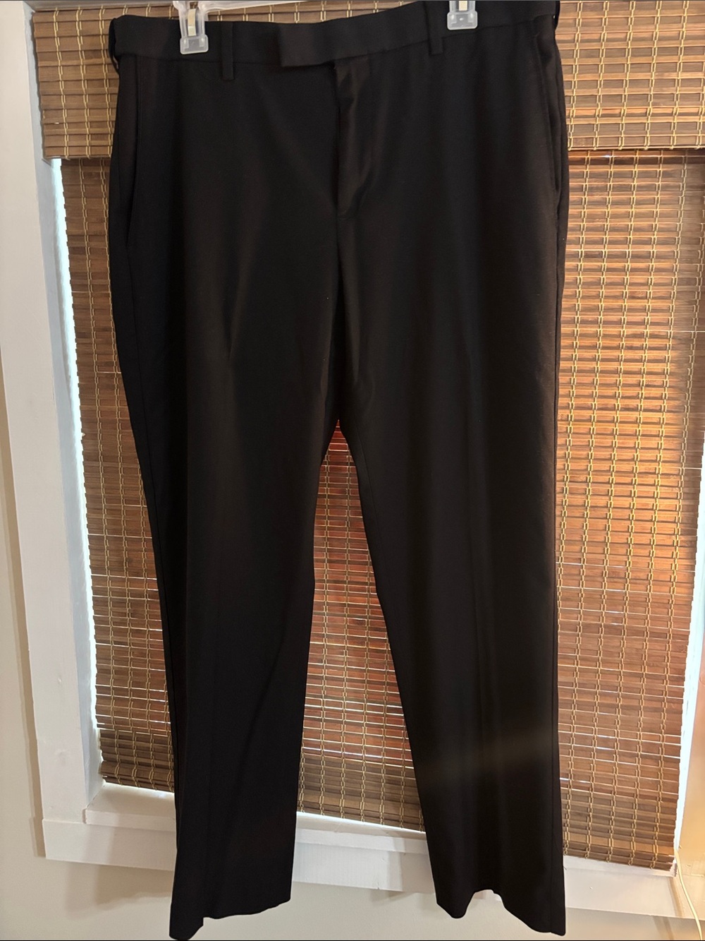Savane Black Men's Dress Pants - Straight Fit